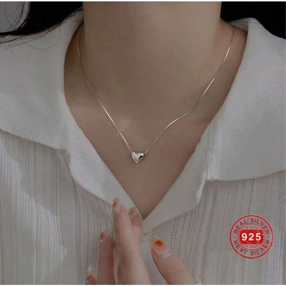 Sterling Heart Necklace - Picture 2 of 6